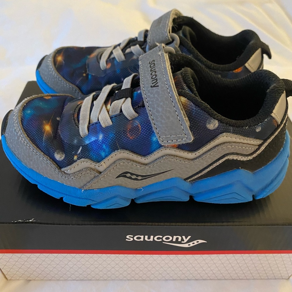 Saucony Kids' Cosmic Blue and Gray Sneakers - Little Kids 12